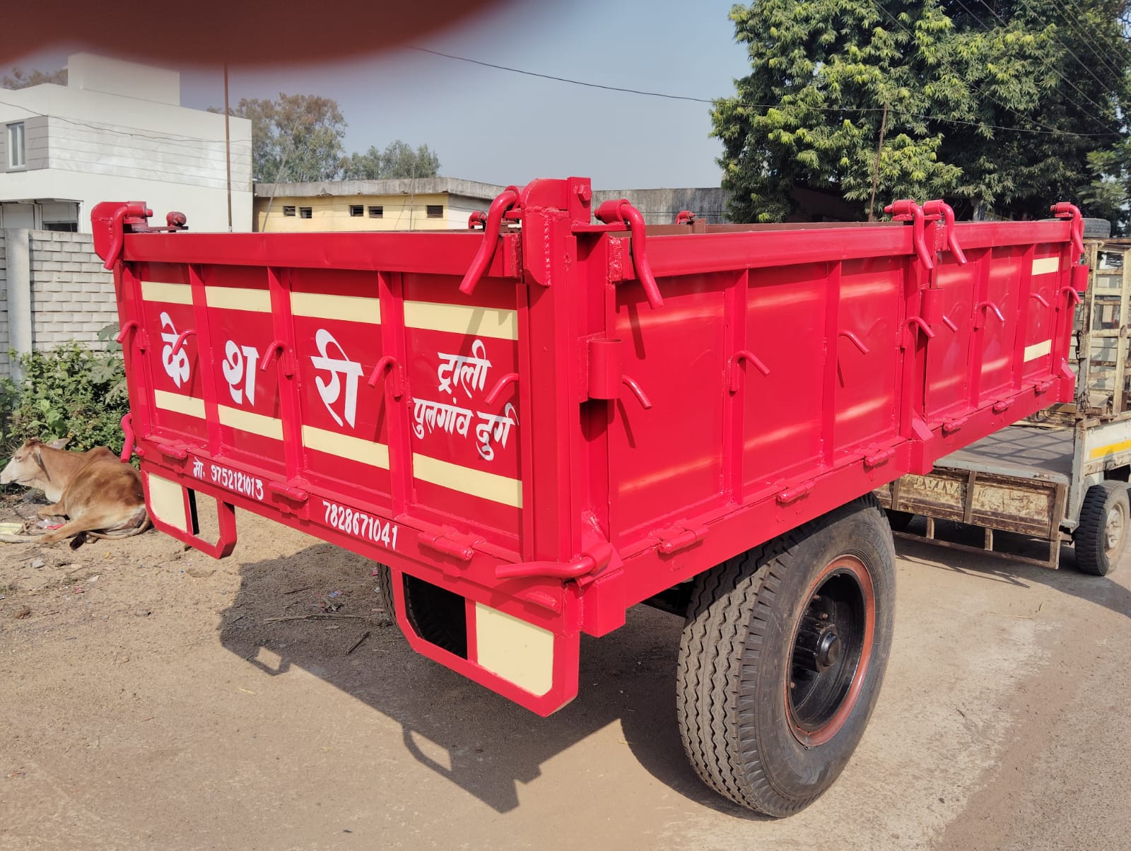 Mild Steel Tractor Trolley - 2 Wheel Hydraulic